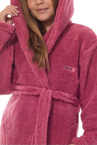 Szlafrok L&L 2432 BR 146-152 dziecięcy brudny róż 152/72/84