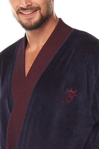 Szlafrok L&L 2050 Royal M-2XL męski granatowy M-170/112/112