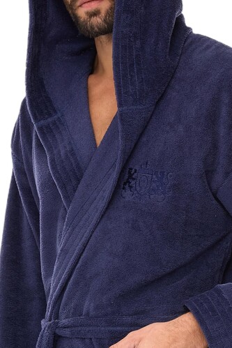 Szlafrok L&L 2521 M-2XL męski navy XXL-188/124/116