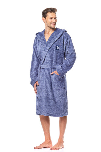 Szlafrok L&L Bruce M-2XL męski navy melanż XL-180/120/116
