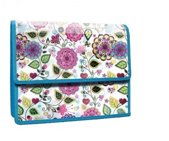 Zakladač s chlopňou na suchý zips A4 Flowers