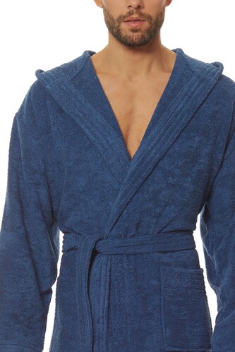 Szlafrok L&L 2103 M-2XL męski navy XL-182/120/116