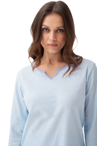 Koszula Luna 295 dł/r M-2XL Z24/25 damska niebieski M