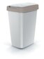 Odpadkový koš COMPACTA Q FLAP - objem: 12 l, barva: popelavá se světle hnědým víkem