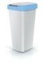 Odpadkový koš COMPACTA Q FLAP - objem: 25 l, barva: popelavá se světle modrým víkem