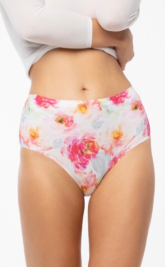 Figi Julimex Peony Simple Maxi S-2XL biały-kwiaty L