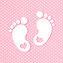 Ubrousky MAKI L (20ks) Little Feet Pink