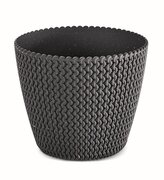 Květináč SPLOFY ECO WOOD 18,7 cm - barva: antracit ECO