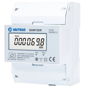 Eastron SDM72DR-MID, Multifunkční elektroměr, aktuální výkon, celková spotřeba, pulsní výstup, třífázový, 100A