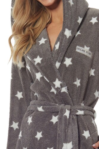 Szlafrok L&L 9135 DS S-2XL damski onyx M-164/98/106