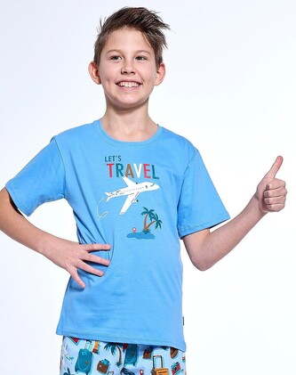 Piżama Cornette Kids Boy 789/121 Travel 3 86-128 niebieski 86-92