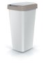 Odpadkový koš COMPACTA Q FLAP - obejm: 25 l,  popelavá se světle hnědým víkem