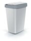 Odpadkový koš COMPACTA Q FLAP - objem: 12 l, barva: popelavá se světle šedým víkem