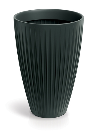 Květináč LATIA ROUND HIGH 40 cm - barva: antracit
