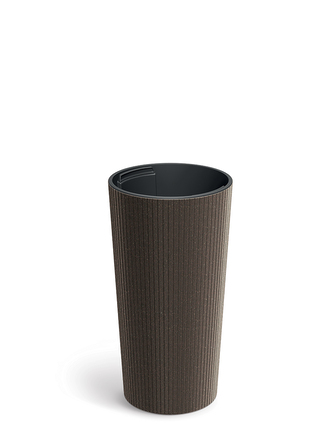 Květináč LAMIA SLIM ECO WOOD 20 cm - barva: káva ECO