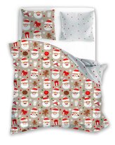 POŚCIEL KPL.220X200+2x70X80 HOLLY JOLLY 001 MIKROFIBRA SATYNOWA