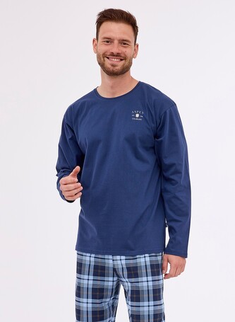 Piżama Cornette 124/263 Aspen dł/r S-2XL męska jeans XXL