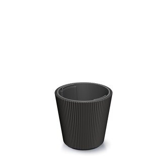 Květináč MILLY s vkladem 29,9 cm - barva: uhelná