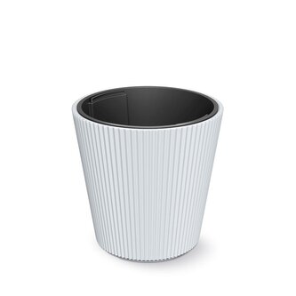 Květináč MILLY s vkladem 34,9 cm - barva: bílá