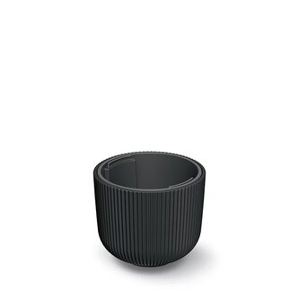 Květináč MILLY s vkladem 46,9 cm - barva: uhelná
