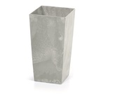 Květináč URBI SQUARE BETON EFFECT s vkladem 12,6 cm - barva: beton