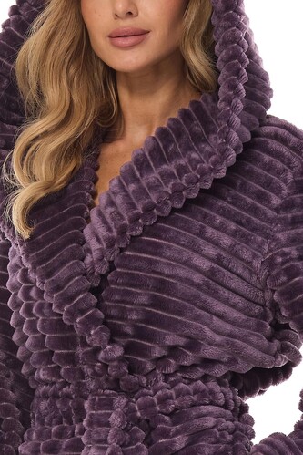 Szlafrok L&L 2416 Robin S-XL damski ametyst M-164/98/106