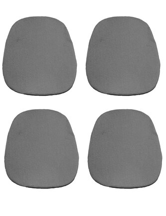 Sada podsedáků Klasik 36x38 cm, 4dílná, Froté, tmavě šedá