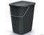 Odpadkový koš COMPACTA Q FLAP BASIC recyklovaný černý, objem 9l