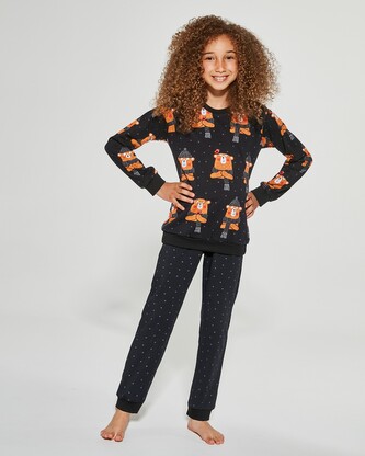 Piżama Cornette Kids Girl 996/148 Bear dł/r 86-92 czarny 86-92