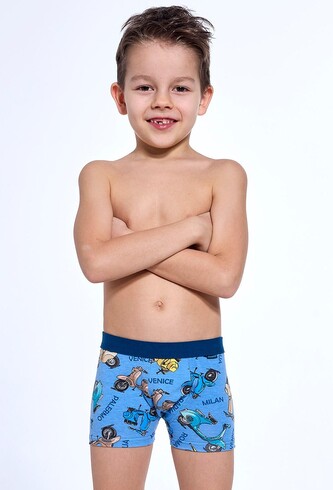 Bokserki Cornette Kids Boy 701/148 Scooter 98-128 niebieski 110-116
