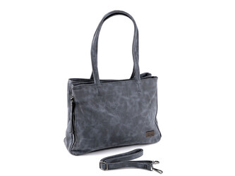 Kabelka z imitace broušené kůže 38x27 cm - 1 ks - 4 modrá jeans