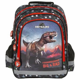 Plecak szkolny 2 komory 15B Dinozaur Tyrannosaurus 17 DERFORM