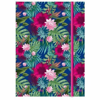 Notes A5 okładka PU z gumką w kwiaty Barbie BAP-3637 Paso