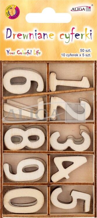 Dřevěná písmenka 50ks