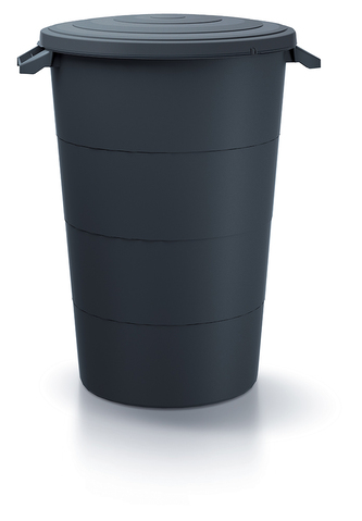 Plastová nádoba s úchyty SMOOTH 120 l - barva: antracit