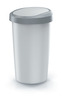 Odpadkový koš COMPACTA R FLAP - objem: 50 l, barva: popelavá se světle šedým víkem