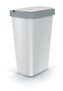 Odpadkový koš COMPACTA Q FLAP - objem: 45 l, barva: popelavá se světle šedým víkem