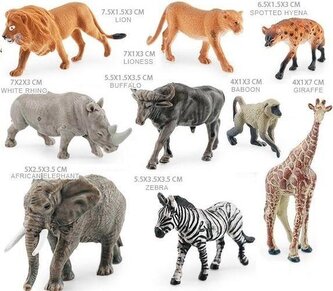 Zestaw zwierząt z Afryki