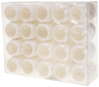 Kokon biały matowy op. 20szt., Rozette