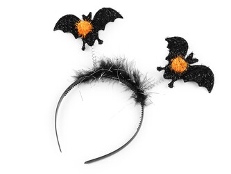 Čelenka do vlasů - Halloween, čarodějnice - 1 ks - 1 černá netopýr
