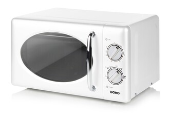 Mikrovlnná trouba retro - bílá- DOMO DO3125, Objem: 25 l, Talíř: 28,5 cm, Výkon: 900 W