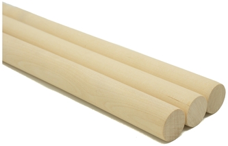 Drążek drewniany DD-3022 naturalny, op. 3 szt.,śr. 22 mm,dł.30 cm., Aliga