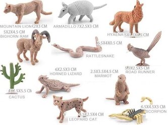 Zestaw zwierząt pustynnych