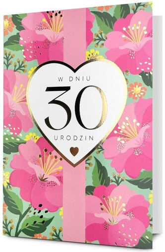 Karnet B6 Urodziny 30