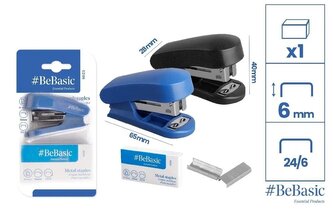 Zszywacz mini + zszywki 24/6 MIX