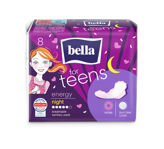 BELLA for Teens Energy night menstruační vložky á 8 ks