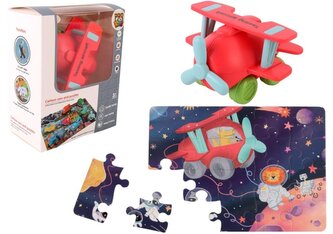 Auto puzzle Przygoda drogowa samolot