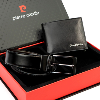 Pierre Cardin Luxusní pánská dárková sada s páskem 130 cm
