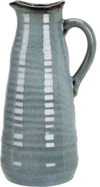 Kameninová váza s uchem modrá