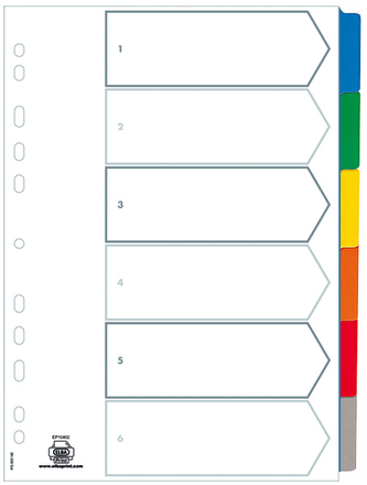 Przekładki A4 6-kol. Mylar Maxi, Elba